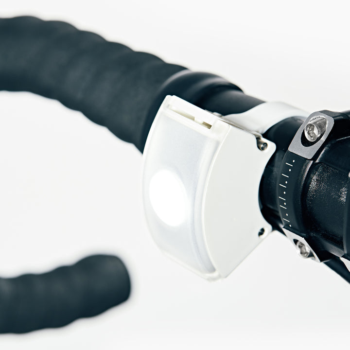 Curve front bicycle light on bike #color_white