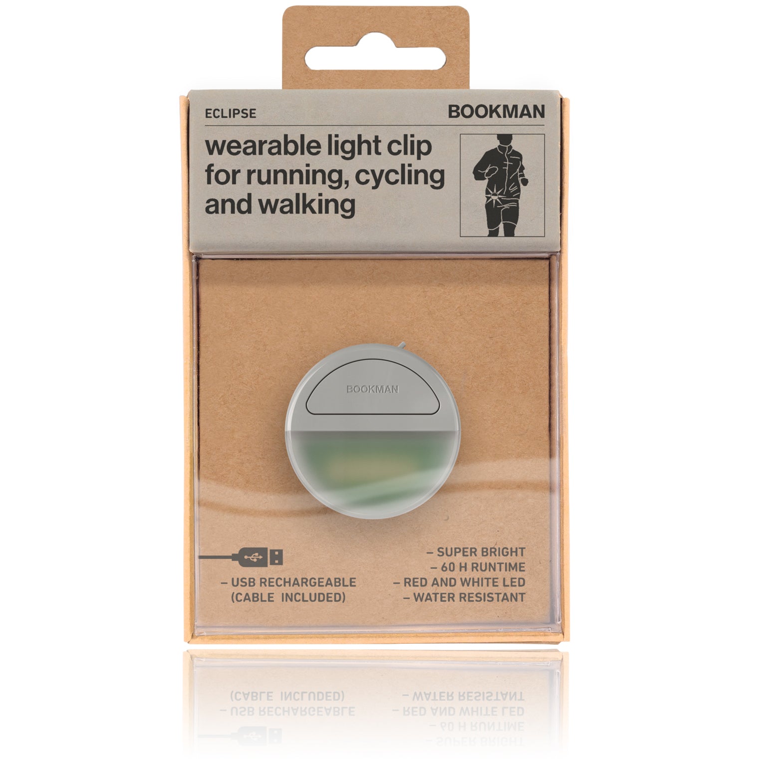 Eclipse - USB Rechargeable clip on light from BOOKMAN