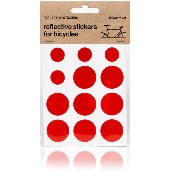 Reflective Dots Stickers for Bikes - Red | BOOKMAN