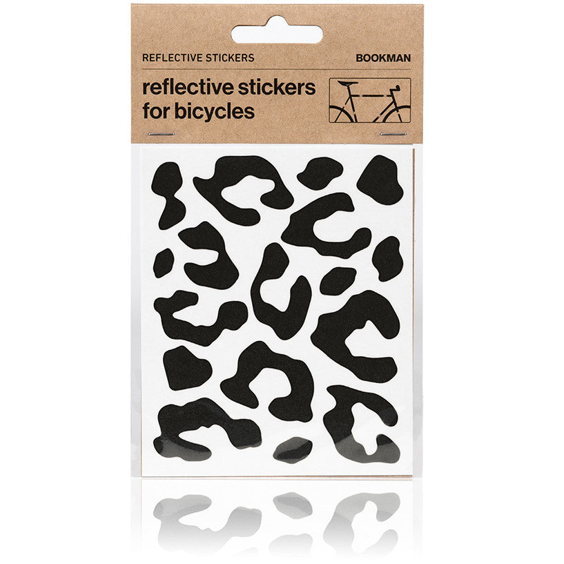 Reflective Stickers for Bikes - Leopard Print - Black | BOOKMAN