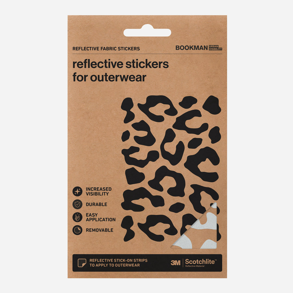 Bookman Reflective Leopard Print Stickers - Yellow