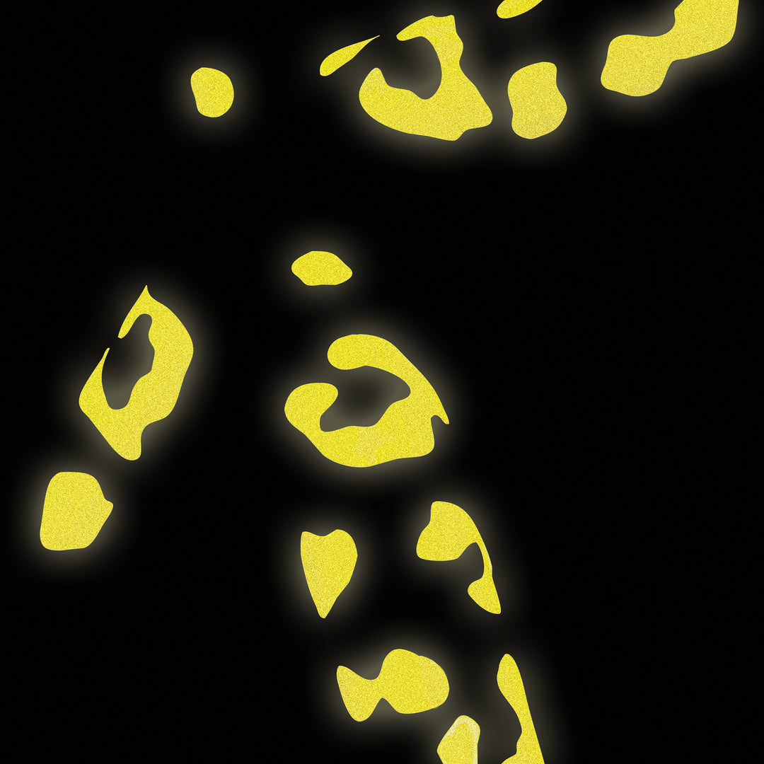 Reflective leopard stickers in dark #color_yellow