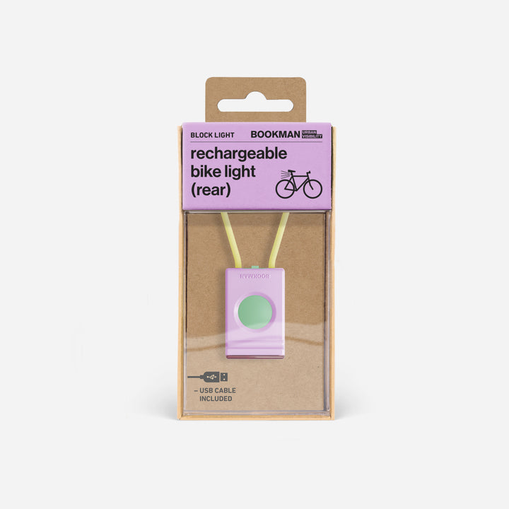 Bookman cykellampa i förpackning #color_pink-mix