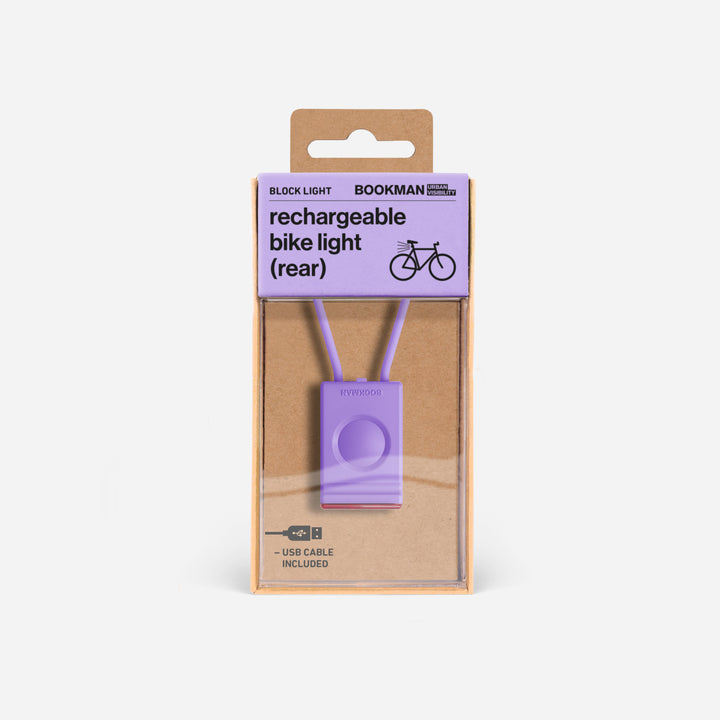 Bookman cykellampa i förpackning #color_lavender