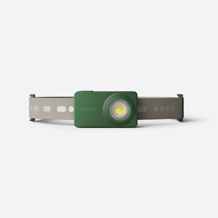 Monocle rechargeable headlamp from front #color_green