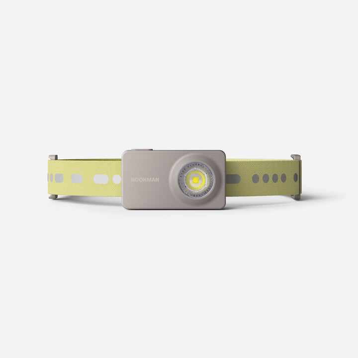 Monocle rechargeable headlamp from front #color_sandgray